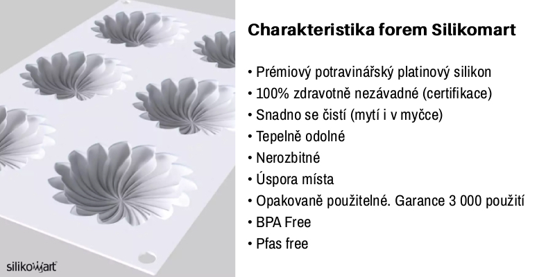 parametry silikonových 3D forem Silikomart
